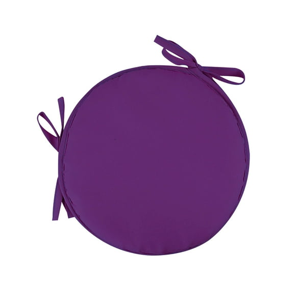 Inevnen Tie-on Round Chair Seat Pad, Solid Color Soft Chairs Cushion, Circle Cover Mat for Home