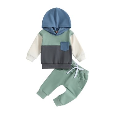 Baby Girl Clothes Outfits Fall Toddler Kids Boy Girl Unisex Solid Sweatsuit Long Sleeve Warm Fleece Pullover Tops Pants Set Fall Winter Pajamas Summe