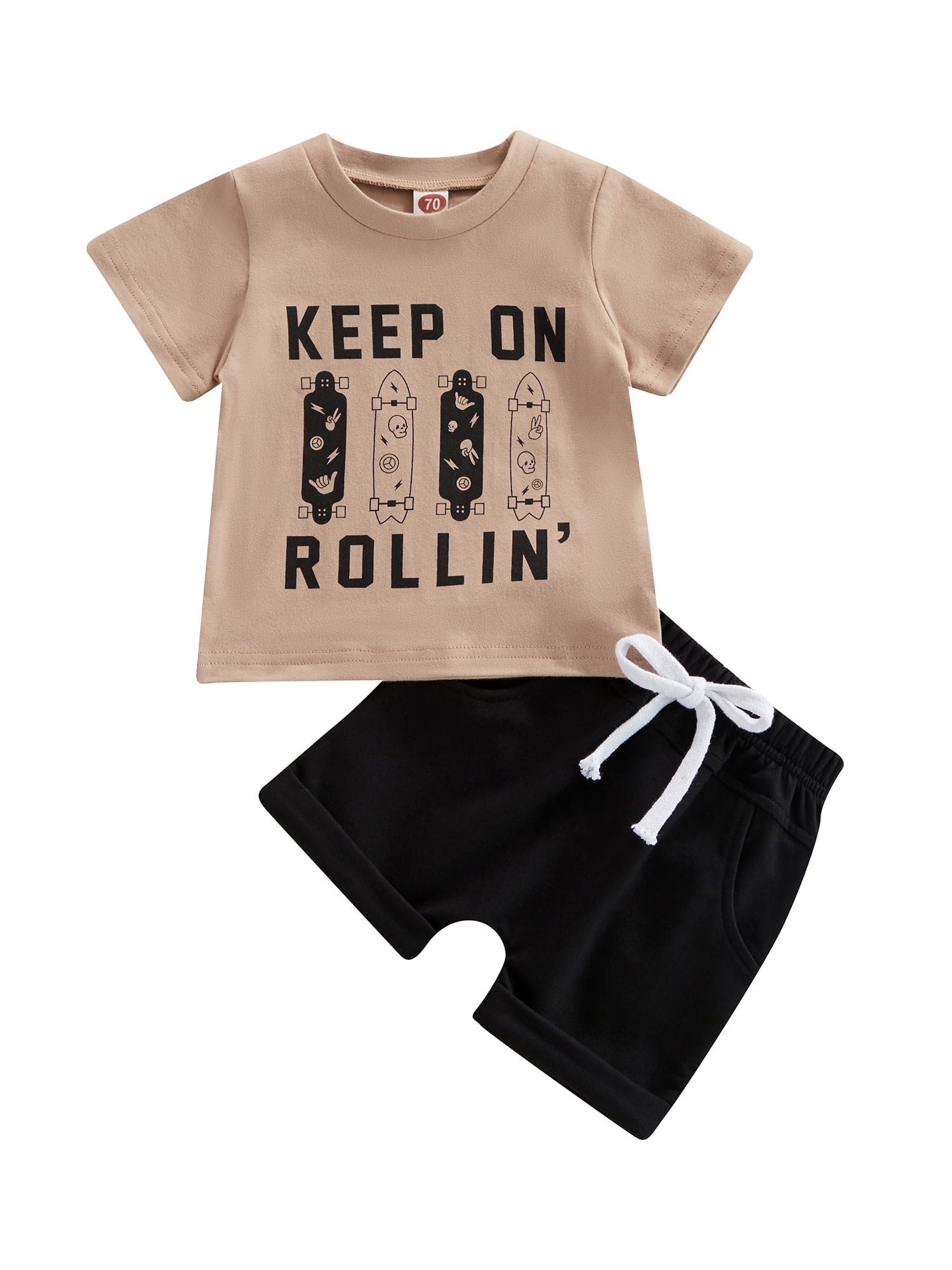 Baby Unisex Animal Print T-Shirt, Shorts & Cap Set – “Have a Nice Day” main image 1
