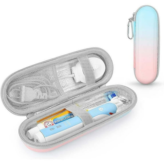 Inevnen Toothbrush Travel Case Holder Protective EVA Electric Toothbrush Holder Carrying Bag Portable Toothbrush Storage Bag with Mesh Pocket