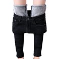 thumbnail image 1 of Inevnen Women Fleece Lined Jeans Winter Warm Thicken Skinny Stretch Denim Pants Jeggings, 1 of 6
