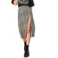 thumbnail image 1 of Inevnen Women Flowy Floral Leopard Print Split Midi Skirt A-line Long Skirt Wrap Skirts, 1 of 8