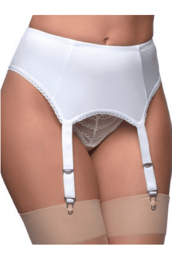 Women Garter Belt Solid Color/Patchwork Lace 4 Hanging Buckles Garter Back Triple Breasted