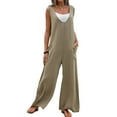 thumbnail image 1 of Inevnen Women Long Casual Loose Bib Pants Overalls Baggy Rompers Jumpsuits with Pockets, 1 of 9