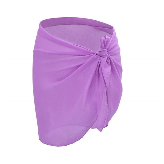 Inevnen Women Short Sarongs Beach Wrap Sheer Bikini Wraps Chiffon Cover Ups for Swimwear