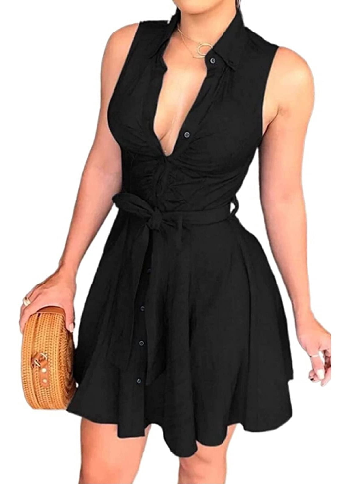 white christmas dresses Juana Women's Denim Atelier Shift Dress - Black main image 1
