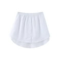 thumbnail image 1 of Inevnen Women's Layering Fake Top Lower Sweep Skirt Cotton Half-Length Shirt Extender, 1 of 4