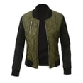 thumbnail image 1 of Inevnen Womens Bomber Jacket Zip Up Biker Quilted Lightweight Jackets Thin Coat Tops, 1 of 6