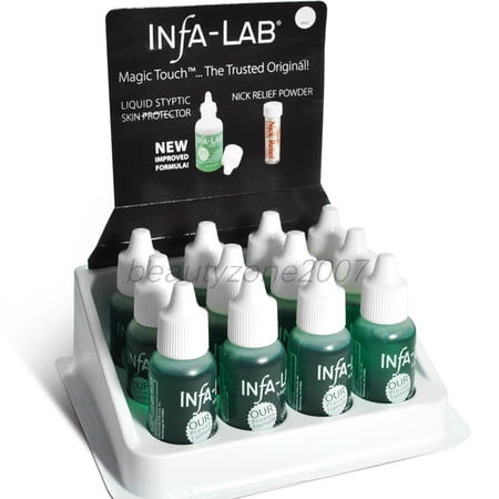 Infa-Lab Magic Touch Liquid Styptic Nails Stop Bleeding Skin Sanitizer x 12 pcs