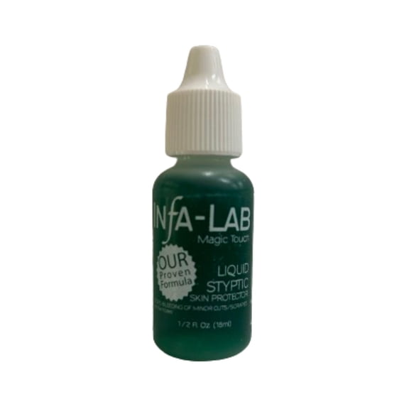 Infalab Magic Touch Liquid Styptic Skin Protector - 1/2 oz for Swift Wound Relief