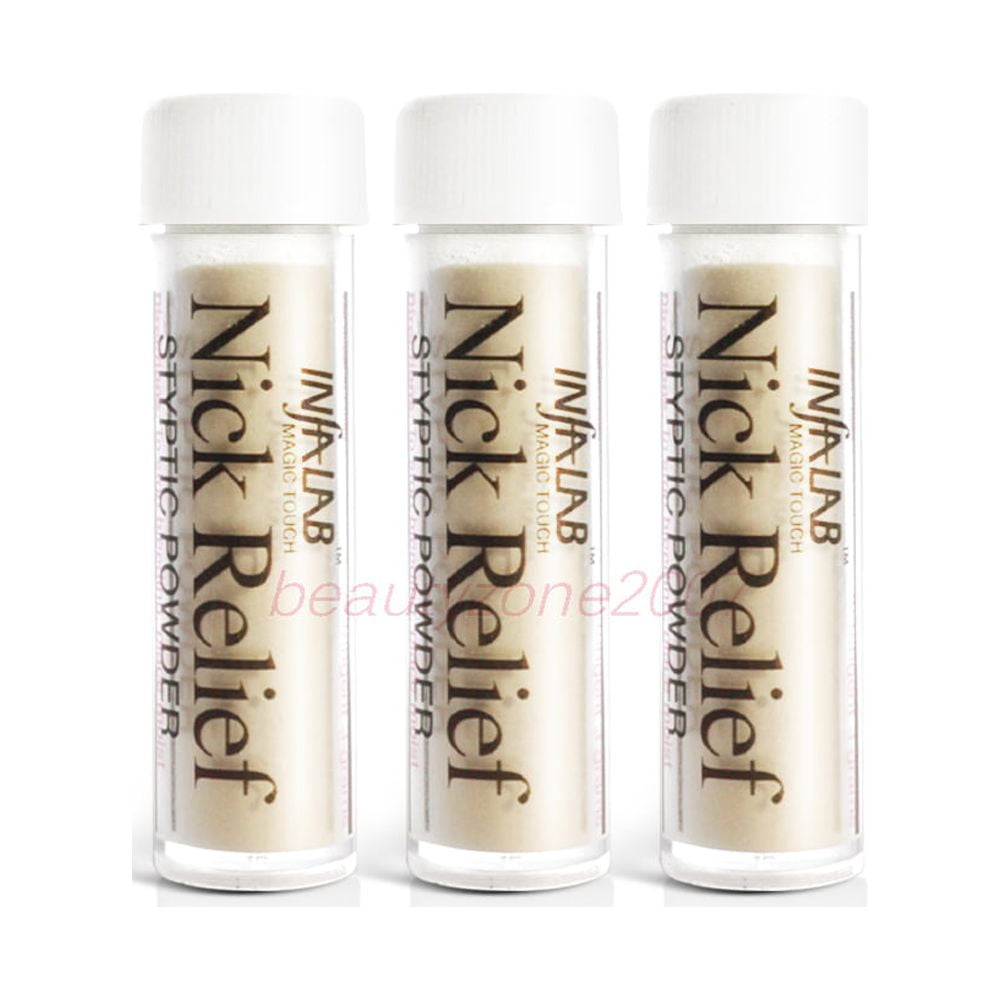 Minor Cut Treatment Infalab Nick Relief Styptic Powder - 3 Count Pack ...