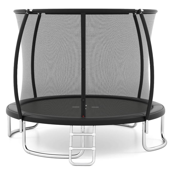 Infans 10FT Outdoor Trampoline w/Safety Enclosure Net Anti-Rust Galvanized Steel Frame