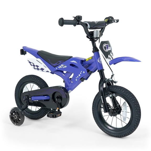 Infans 12" Kids Bike w/Removable Training Wheels Dual Brake System for Ages 3-4 Years