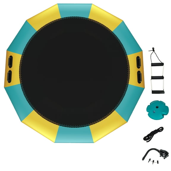 Infans 12FT Inflatable Water Bouncer Splash Padded Water Trampoline