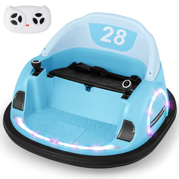 Infans 12V Electric 360 Spin Car Toy Ride on Bumper Car for Toddlers w/ Remote Control