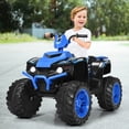 thumbnail image 1 of Infans 12V Kids 4-Wheeler ATV Quad Ride On Car w/ LED Light & Music Navy, 1 of 7