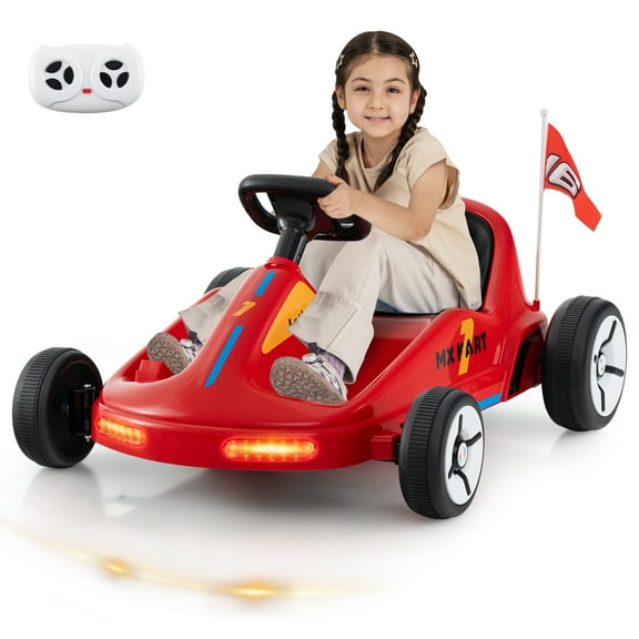 Infans 12V Kids Electric Go Kart 7AH Battery Powered Ride on Race Toy w/ Remote Control