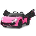thumbnail image 1 of Infans 12V Kids Ride On Car 2.4G RC Electric Vehicle w/ Lights MP3 Openable Doors Pink, 1 of 7