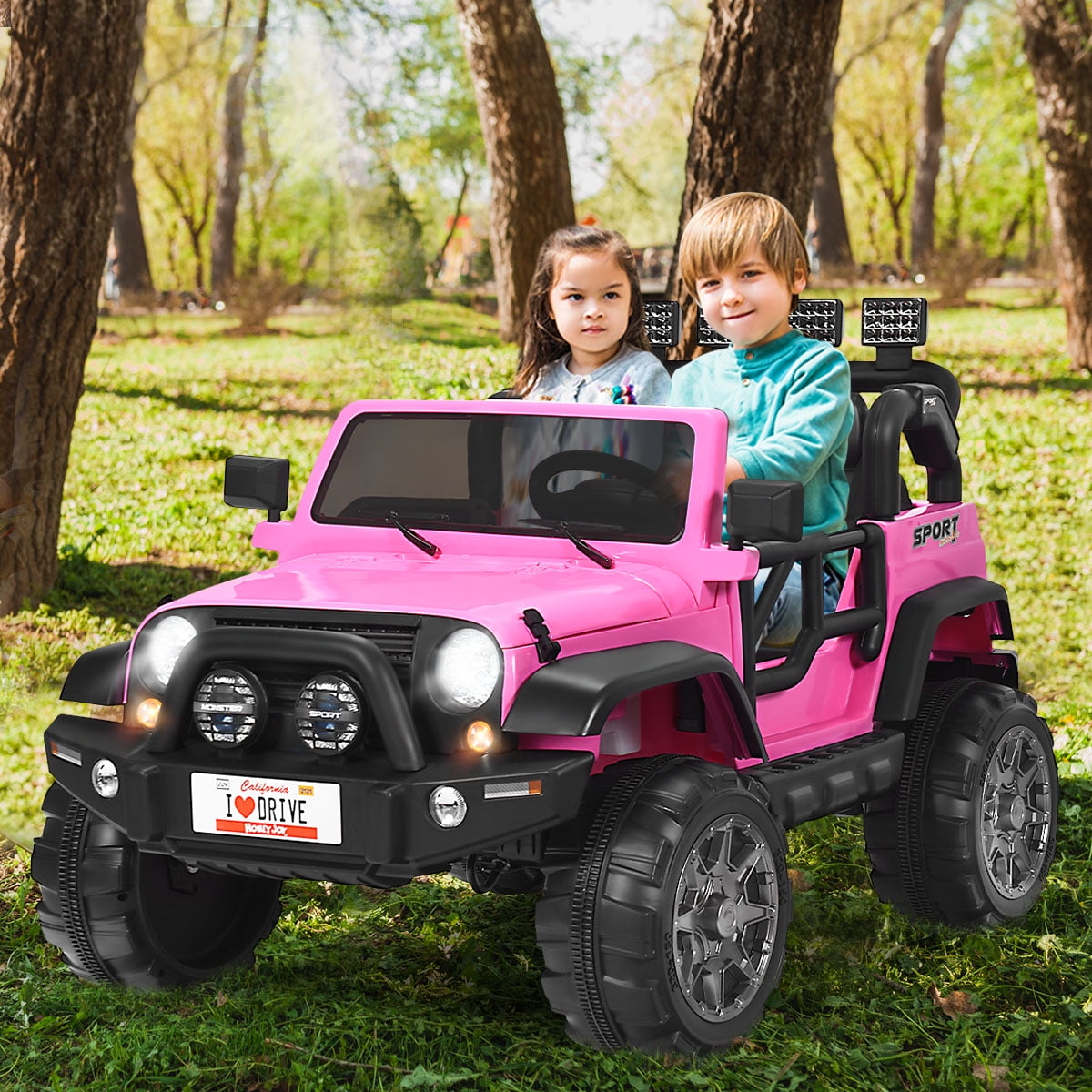 Infans 12V Kids Ride On Car 2 Seater Truck RC Elec