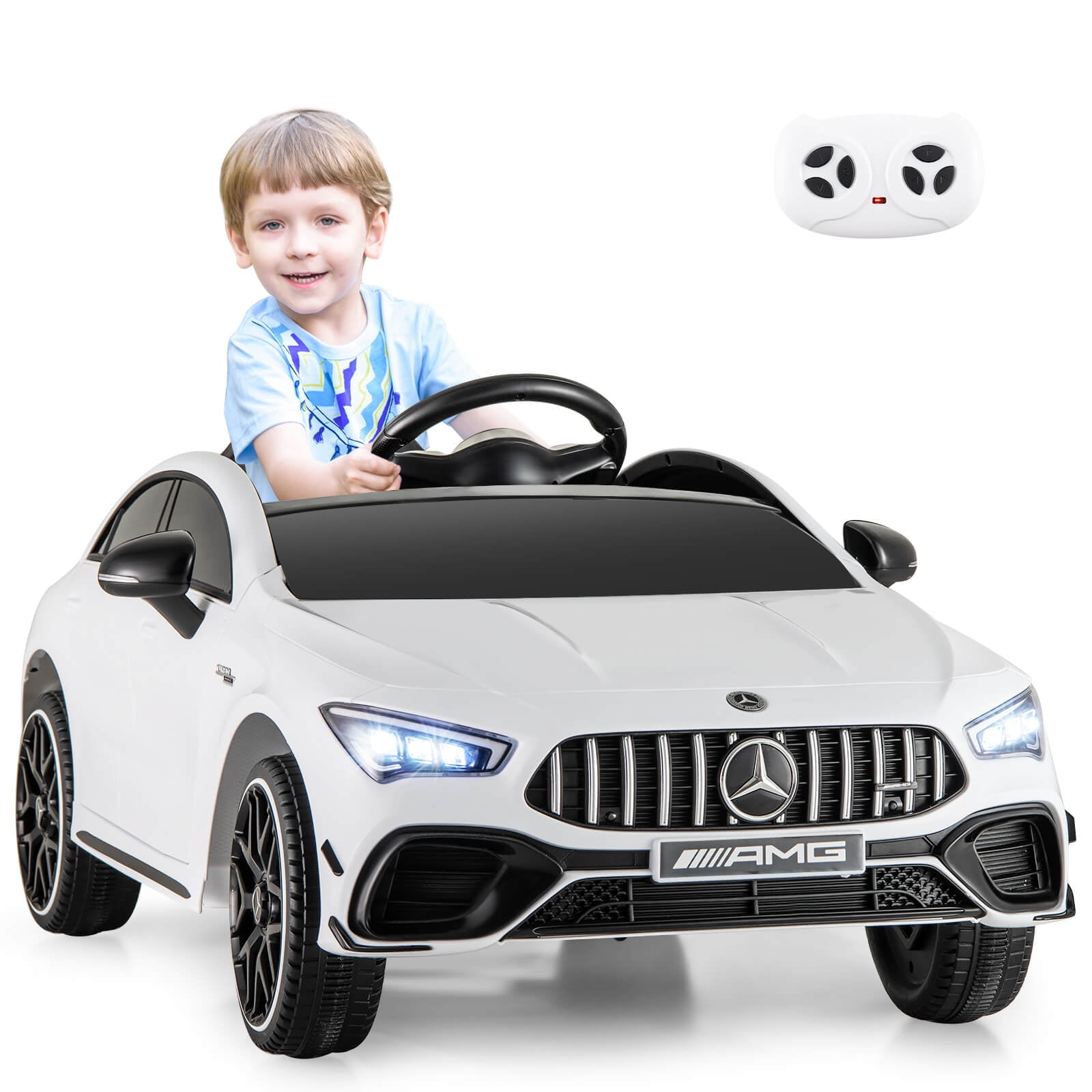 Infans 12V Kids Ride on Car w/Remote Rocking Function Transport Wheels Lights & Music