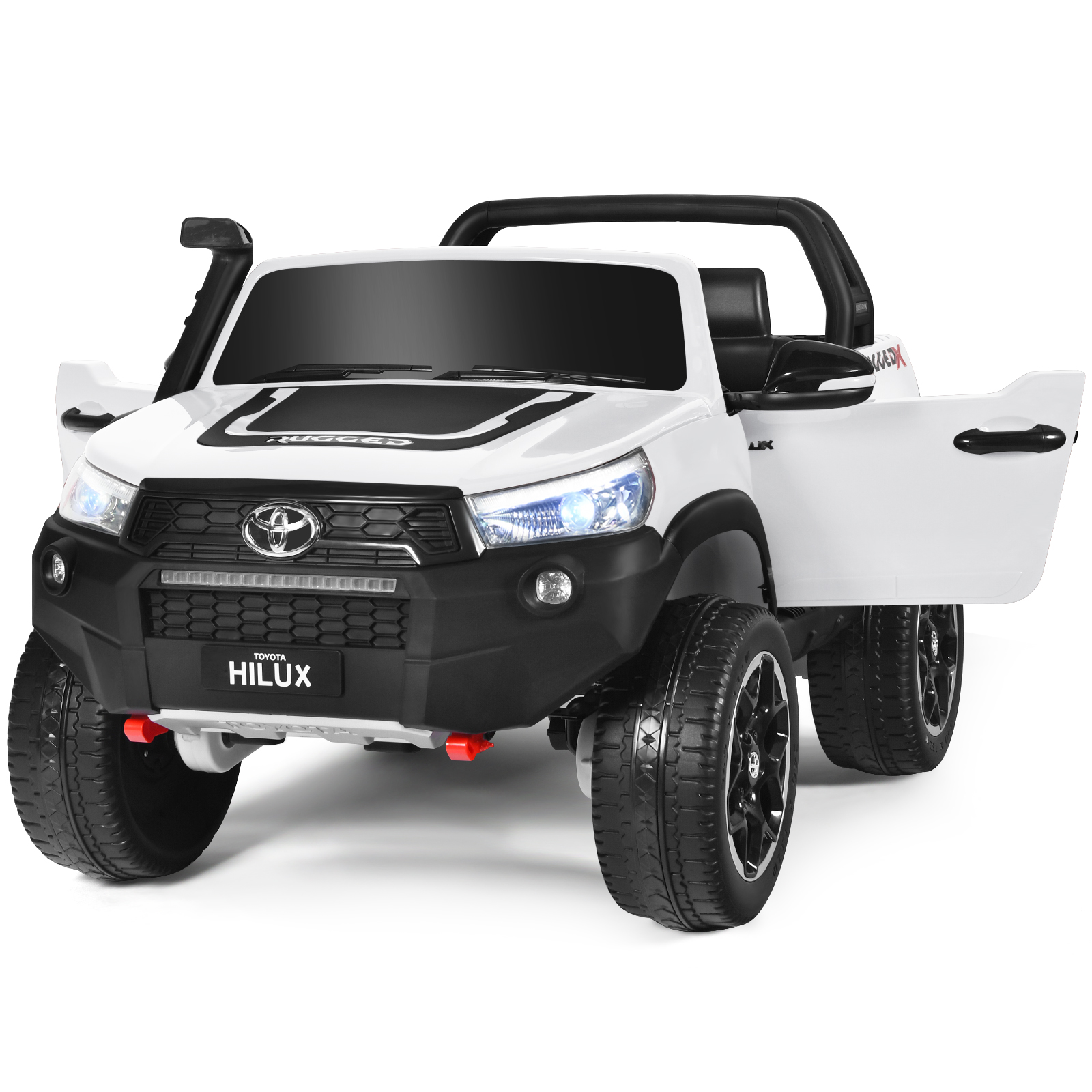 Infans 2*12V Licensed Toyota Hilux Ride On Truck Car 2-Seater 4WD Remote Control White - image 1 of 7