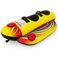 thumbnail image 1 of Infans 2-Person Inflatable Banana Boat w/ Boating & Water Sports 2 EVA-padded Seats, 1 of 7