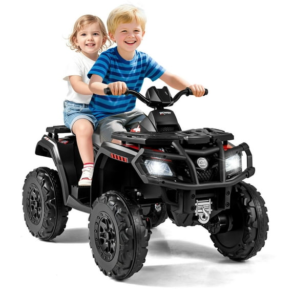 Infans 24V 2-Seater 4-Wheeler Quad Electric Vehicle w/ 4 Motors, Soft Start LED Lights