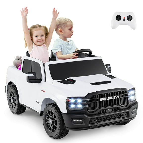 Infans 24V 2 Seater Ride on Truck w/Remote Control 3 Speeds Bluetooth LED Headlight