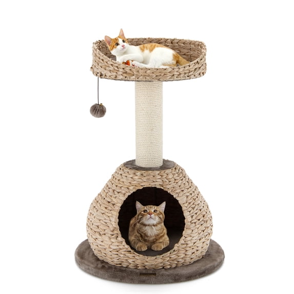 Infans 28" Hand-Made Cat Tree Tower Natural Bowl Shaped w/Perch