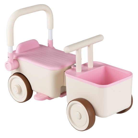 Infans 3-in-1 Kids Ride On Push Car, Foot-to-Floor Sliding Car for Toddler with Rope