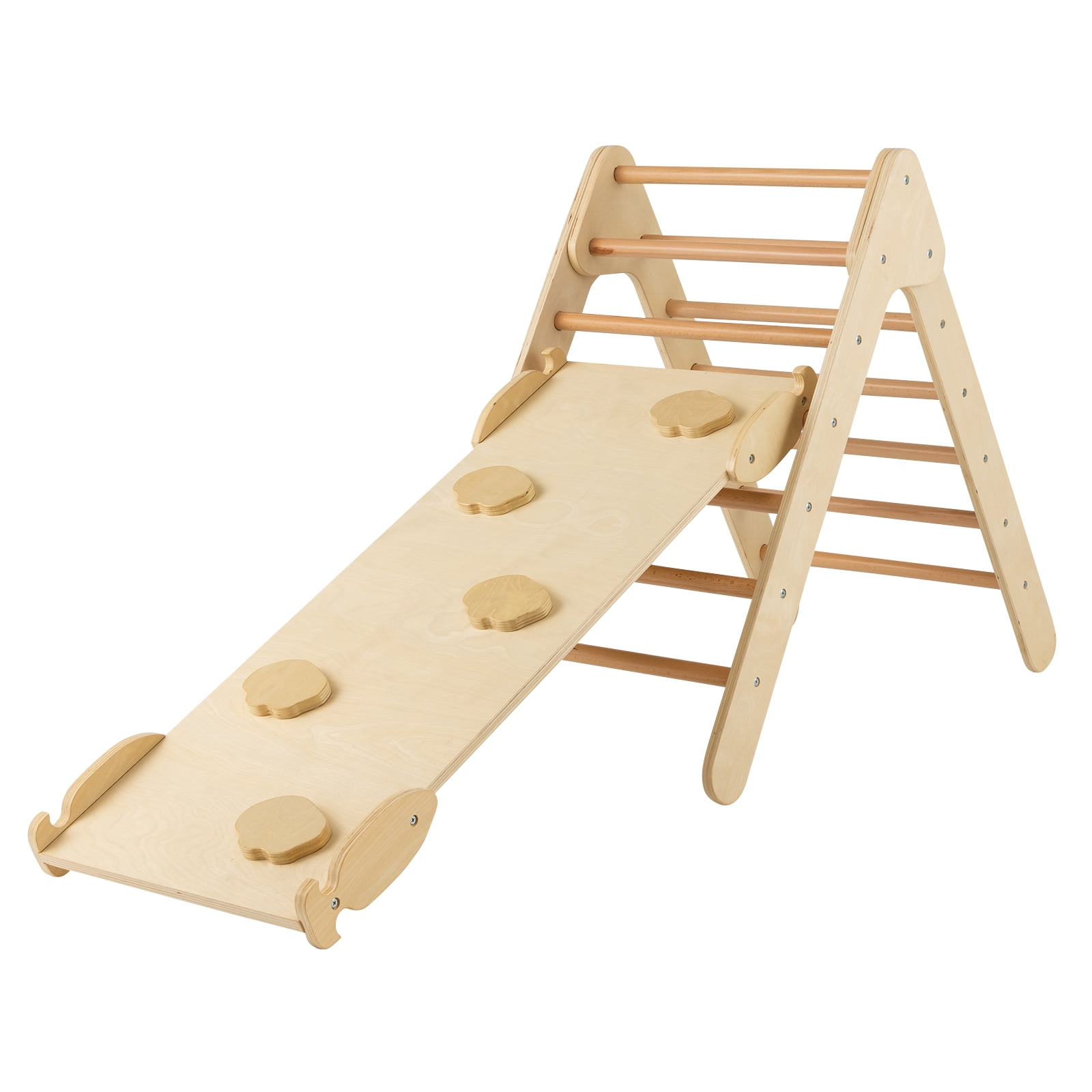 Infans 3in1 Wooden Climbing Triangle Set Triangle Climber w/ Ramp