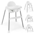 thumbnail image 1 of Infans 4-in-1 Convertible Baby High Chair Feeding w/ Removable Double Tray& Footrest, 1 of 7