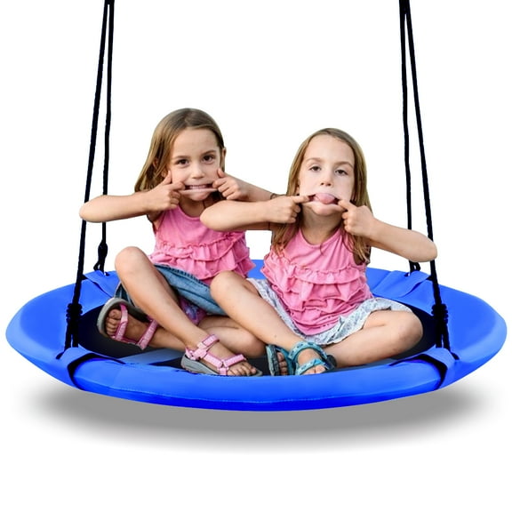 Infans 40" Flying Saucer Tree Swing Indoor Outdoor Play Set Kids Christmas Gift Blue