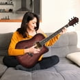 thumbnail image 1 of Infans 41" Full Size Dreadnought Cutaway Acoustic Guitar Kit Beginner Guitarra Red, 1 of 7