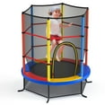 thumbnail image 1 of Infans 55" Kids Trampoline Bouncing Jumping Mat Recreational Trampoline W/Enclosure Net, 1 of 7