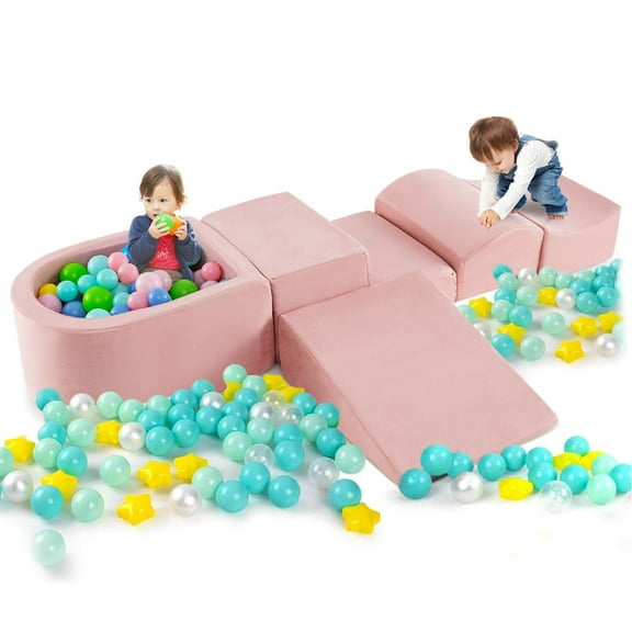 Infans 5PCS Climb and Crawl Playset with Ball Pit for Kids Zippers for Playroom