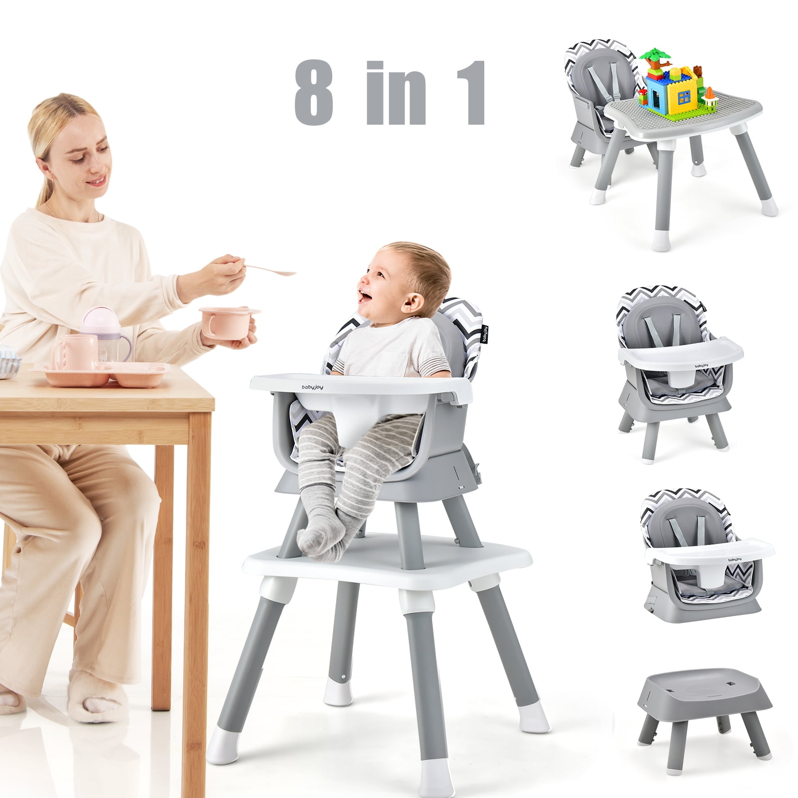 Infans 6in1 Baby High Chair Convertible Dining Booster Seat w