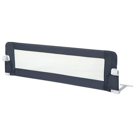 Infans 60" Toddler Foldable Bed Rail w/ Adjustable Safety Strap, Bedrail Guard Grey