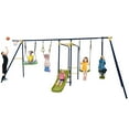thumbnail image 1 of Infans 660 lbs Kids Metal Swing Set for Backyard 7-in-1 Multifunctional Swing Set, 1 of 7