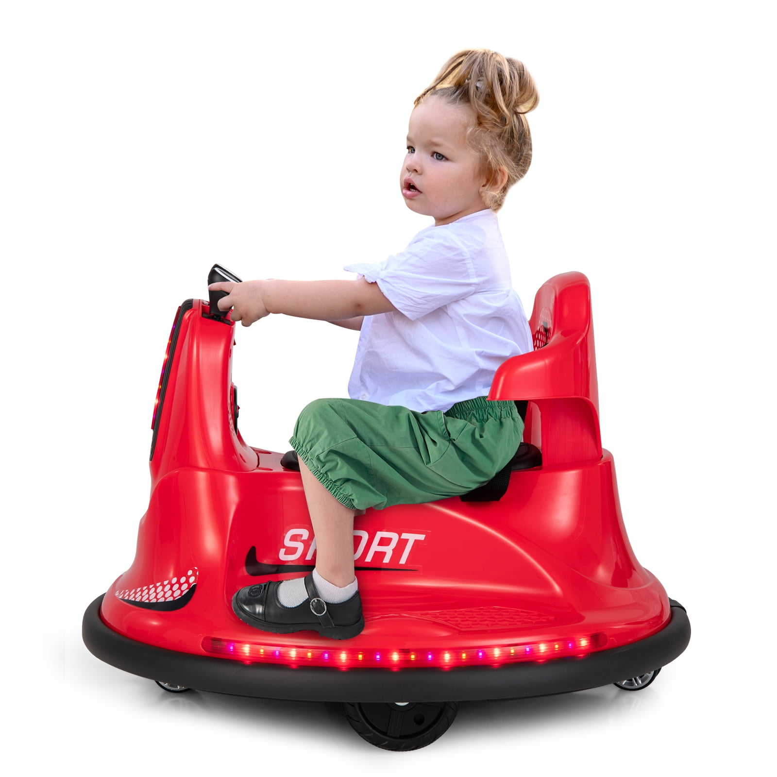 Kids Bumper Car Ride Waltzer Red - Outside Play