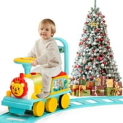 Infans 6V Electric Kids Ride On Train Motorized Train Toy w/ Track & 6 Wheels Blue