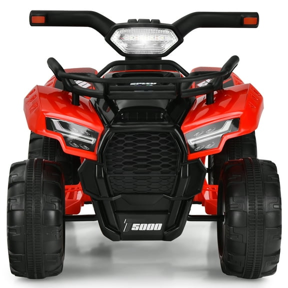 Infans 6V Kids ATV Quad Electric Ride On Car Toy Toddler w/LED Light&MP3 Rose