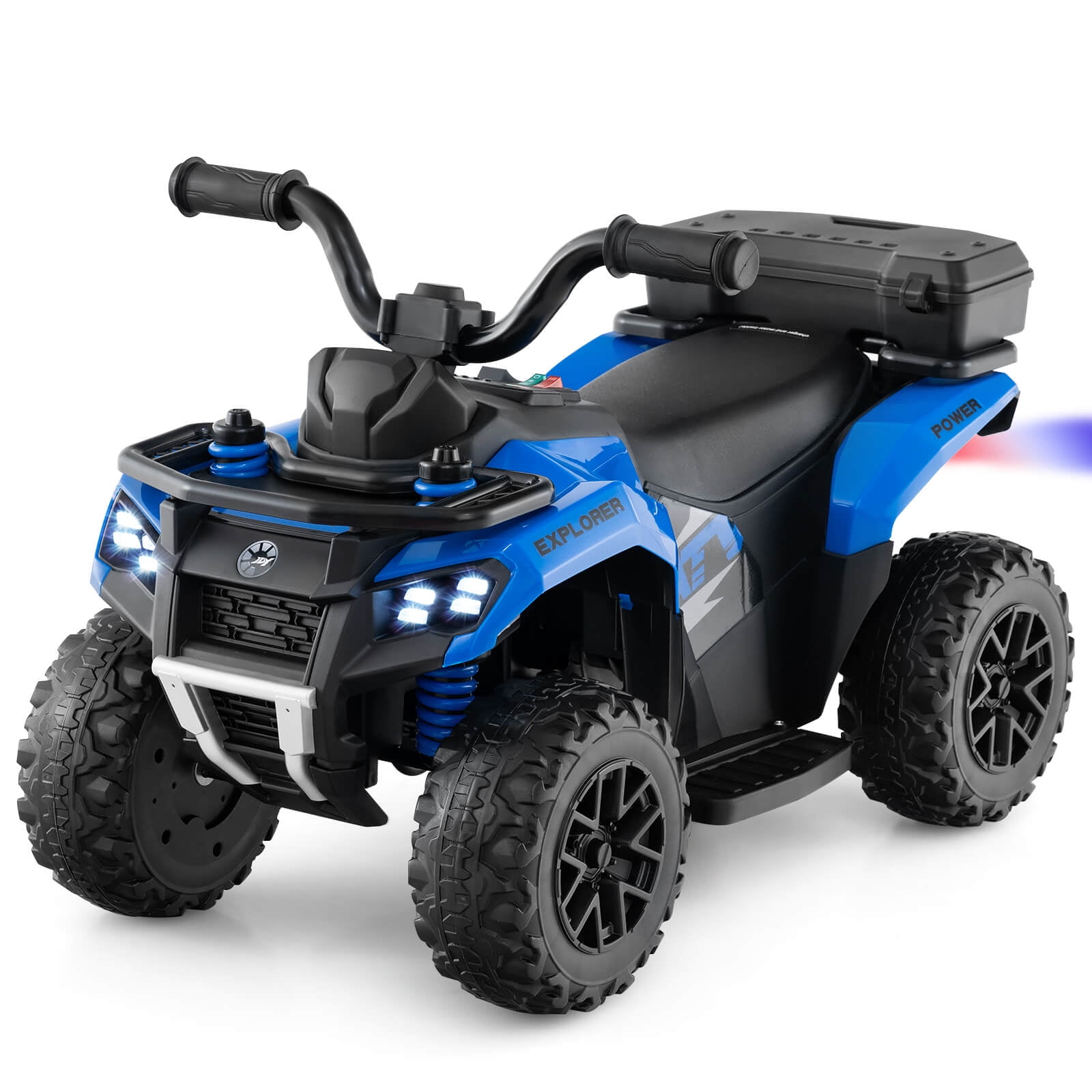 Infans 6V Kids Ride On ATV w/ Music & Spray Function USB Port Storage Box Toy Car
