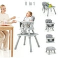 thumbnail image 1 of Infans 8-in-1 Baby High Chair w/ Double-layer Cushions Multifunctional Toddler, 1 of 7