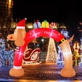 thumbnail image 1 of Infans 8FT Inflatable Christmas Dachshund Arch Yard Decoration w/ LEDs & Air Blower, 1 of 7