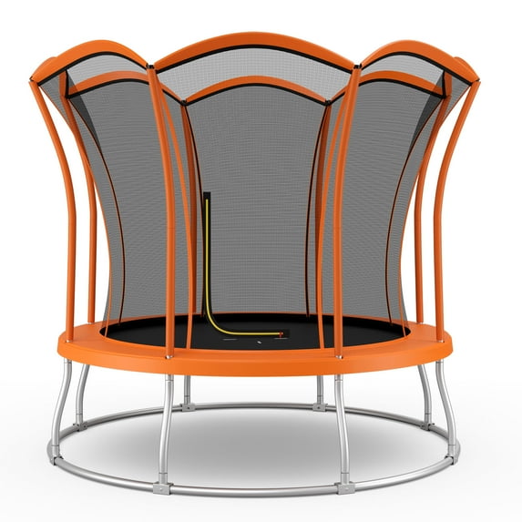 Infans 8FT Recreation Trampoline W/Exclusive Flower Shape Enclosure Net