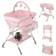 thumbnail image 1 of Infans Baby Changing Table w/Storage Bag Shelf Toys Lockable Wheels Adjustable Heights, 1 of 7