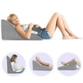 thumbnail image 1 of Infans Bed Wedge Pillow Back Support Triangle Reading Pillow Detachable Cover Grey, 1 of 7