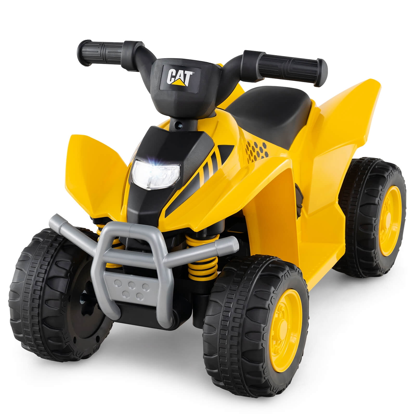 Infans CAT Licensed Kids Ride on ATV with Horn Sound LED Headlight Foot Pedal