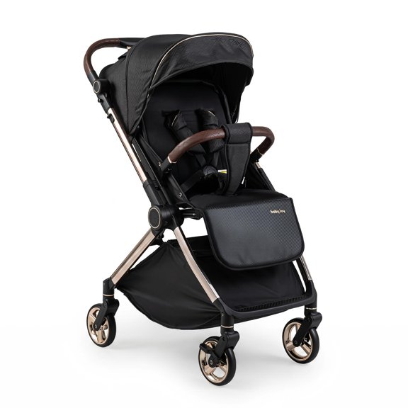 Infans Foldable Baby Stroller w/Reversible Handle Adjustable Backrest Canopy Cup Holder